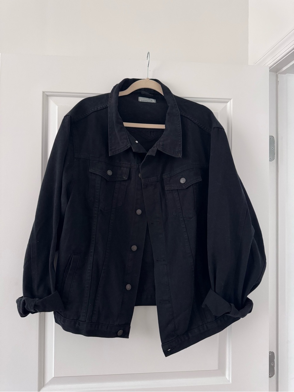 NWOT Black Oversized Women's Denim Jacket